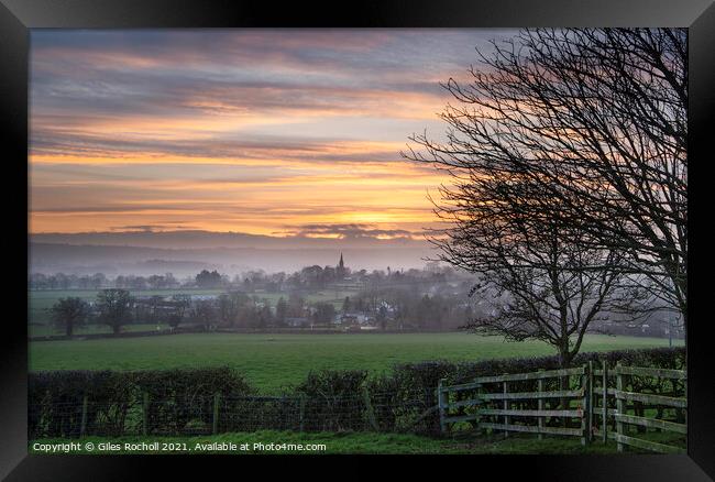 Weeton village Yorkshire Framed Print by Giles Rocholl