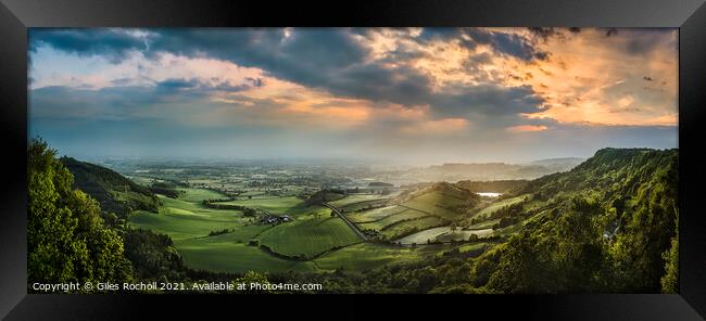 Sutton Bank Yorkshire Framed Print by Giles Rocholl