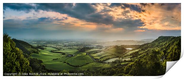 Sutton Bank Yorkshire Print by Giles Rocholl