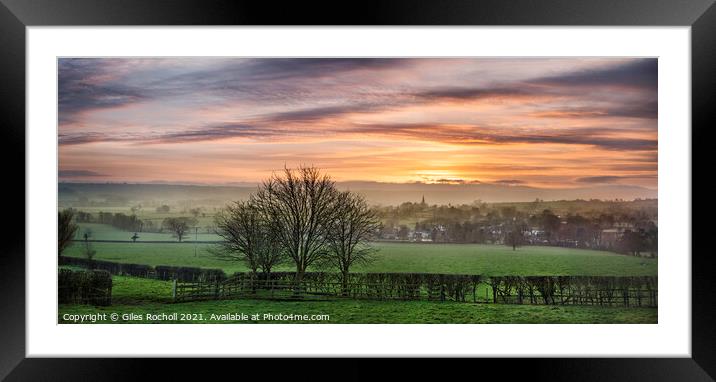 Weeton village Yorkshire Framed Mounted Print by Giles Rocholl