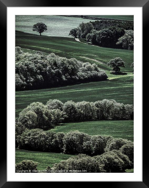 Sutton Bank Yorkshire art Framed Mounted Print by Giles Rocholl
