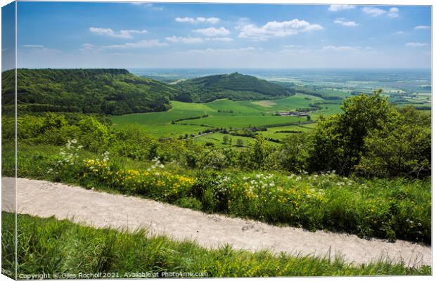 Sutton Bank Yorkshire Canvas Print by Giles Rocholl