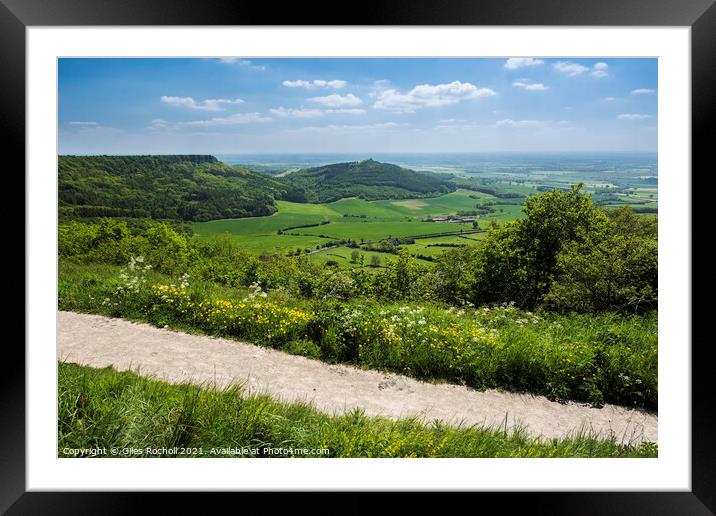 Sutton Bank Yorkshire Framed Mounted Print by Giles Rocholl
