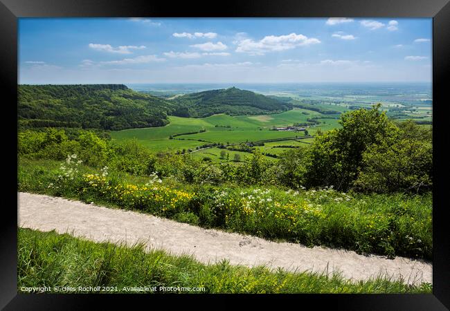 Sutton Bank Yorkshire Framed Print by Giles Rocholl