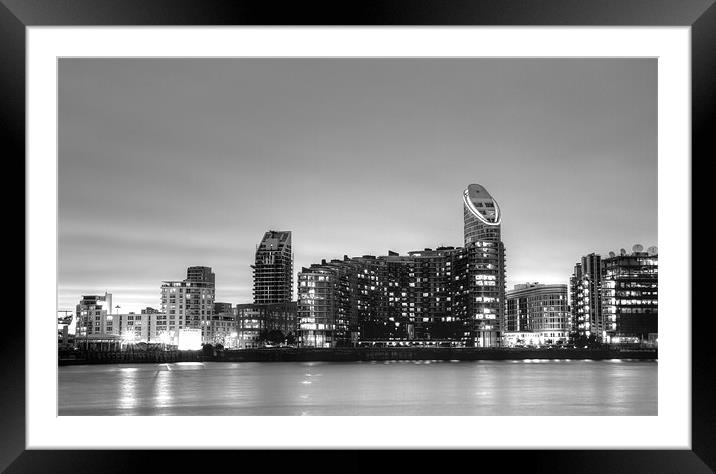 Docklands apartments Framed Mounted Print by David French