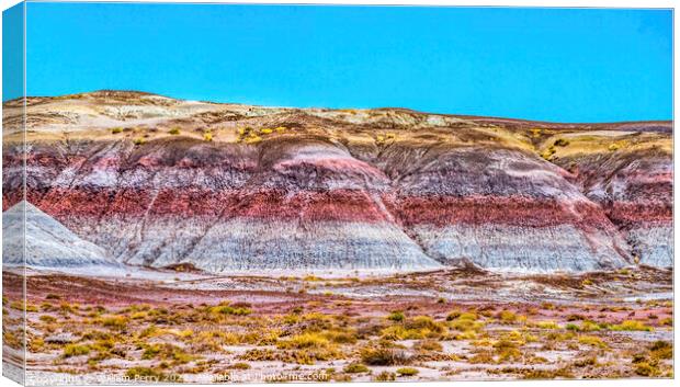 Colorful The Tepees Painted Desert Petrified Forest National Par Canvas Print by William Perry