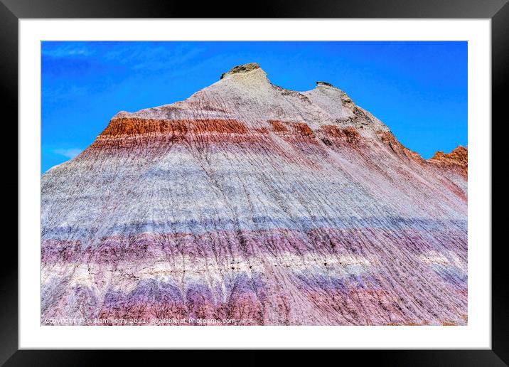 Colorful The Tepees Painted Desert Petrified Forest National Par Framed Mounted Print by William Perry