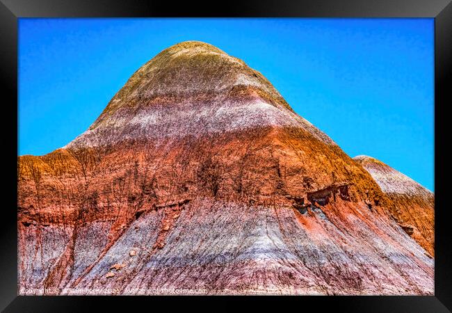 Colorful The Tepees Painted Desert Petrified Forest National Par Framed Print by William Perry