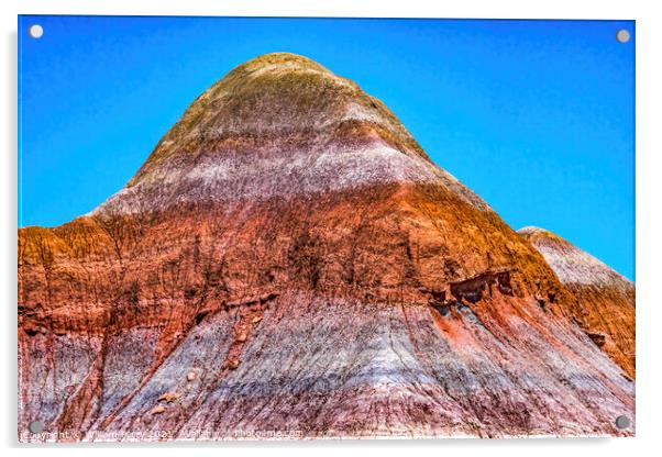 Colorful The Tepees Painted Desert Petrified Forest National Par Acrylic by William Perry