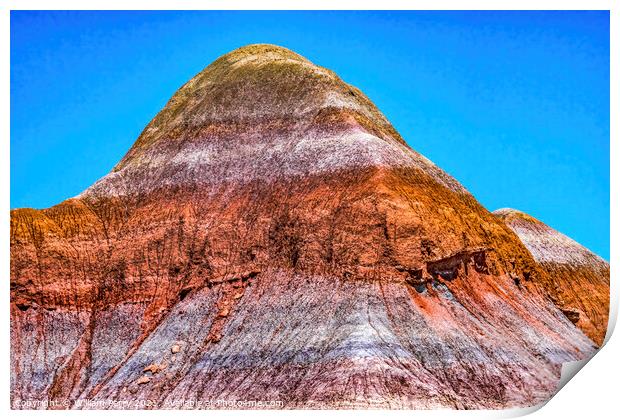 Colorful The Tepees Painted Desert Petrified Forest National Par Print by William Perry