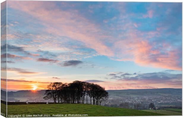 Sunset Yorkshire Moors Canvas Print by Giles Rocholl