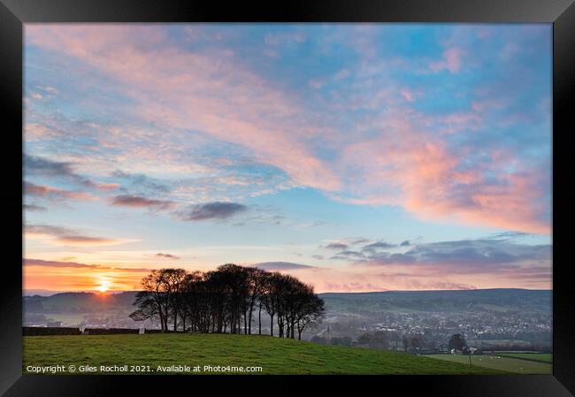 Sunset Yorkshire Moors Framed Print by Giles Rocholl