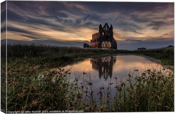 Whitby Abbey Yorkshire Canvas Print by Giles Rocholl
