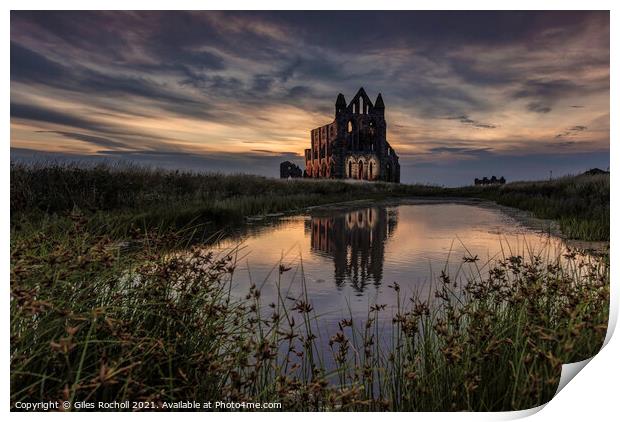 Whitby Abbey Yorkshire Print by Giles Rocholl