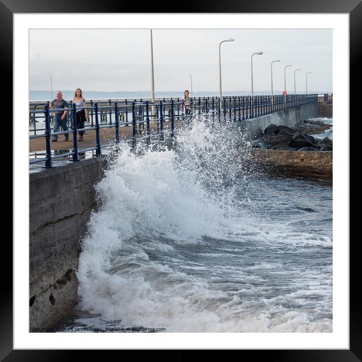 The Crashing Waves Framed Mounted Print by mark james