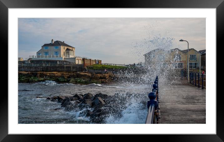 The Waves Come Crashing In Framed Mounted Print by mark james