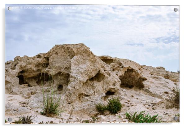 Volcanic rocks at Al Ghariya, Qatar Acrylic by Lucas D'Souza