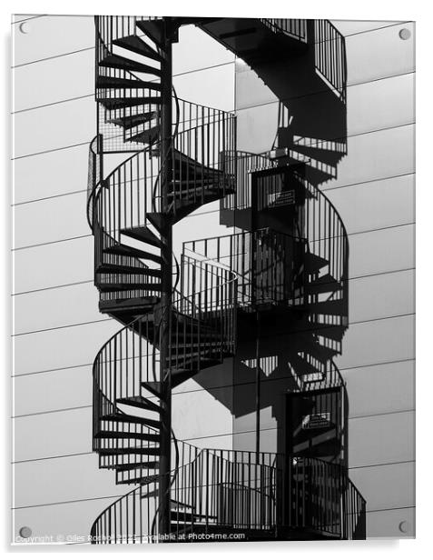Helix spiral stairs Acrylic by Giles Rocholl