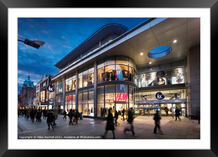 Ilac shopping centre Dublin Ireland Framed Mounted Print by Giles Rocholl