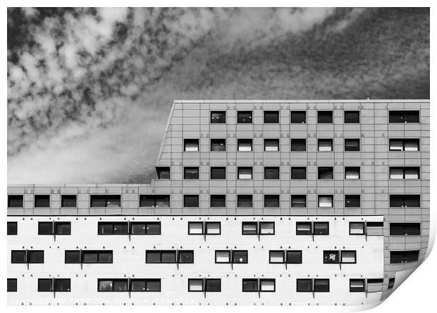 Abstract art building Print by Giles Rocholl