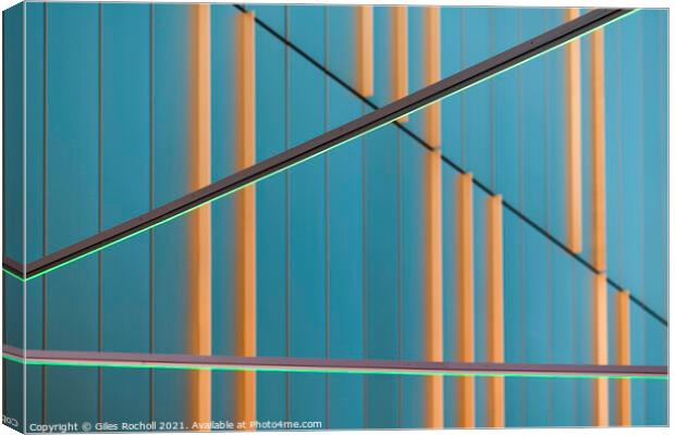 Modern office art lines Canvas Print by Giles Rocholl