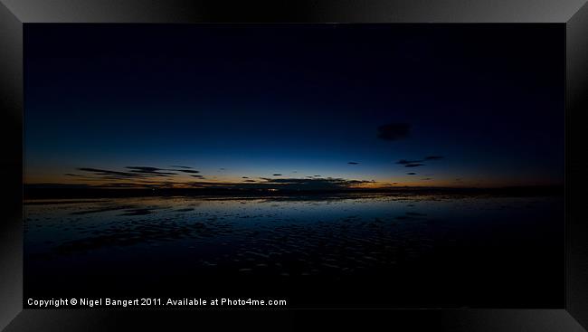Holy Island Sunset Framed Print by Nigel Bangert