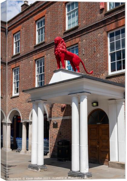 The famous Red Lion symbol of High Wycombe Canvas Print by Kevin Hellon