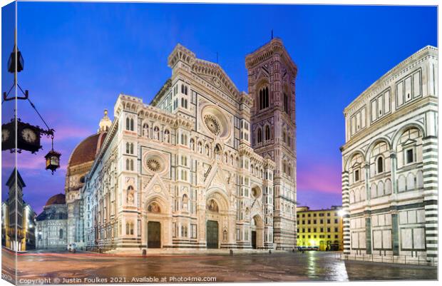 The Duomo, Florence, Tuscany, Italy Canvas Print by Justin Foulkes