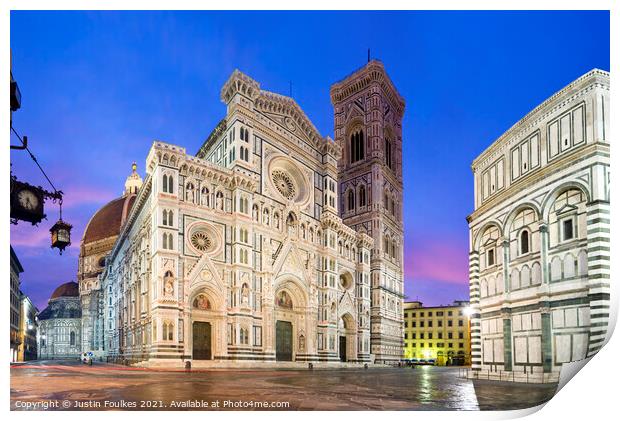 The Duomo, Florence, Tuscany, Italy Print by Justin Foulkes
