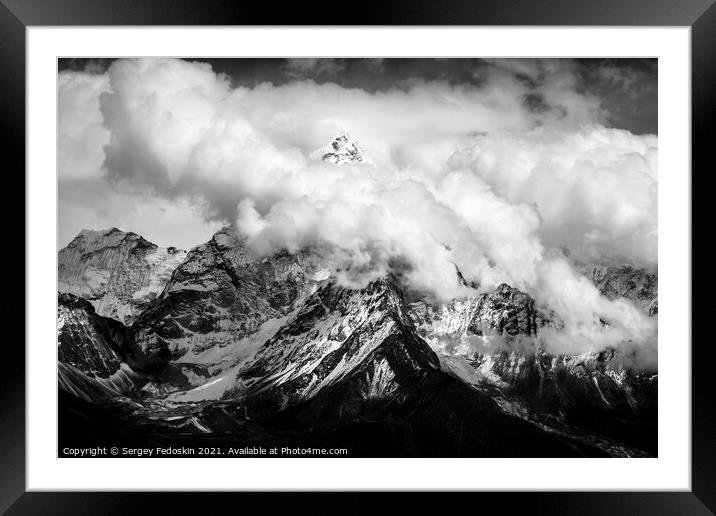 Himalaya mountains Framed Mounted Print by Sergey Fedoskin