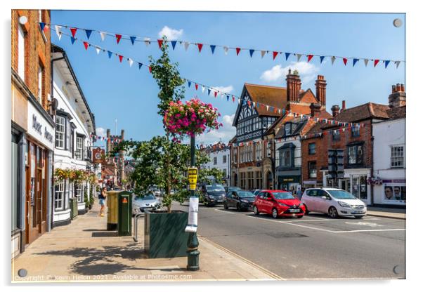 Hart Street, Henley on Thames, Acrylic by Kevin Hellon