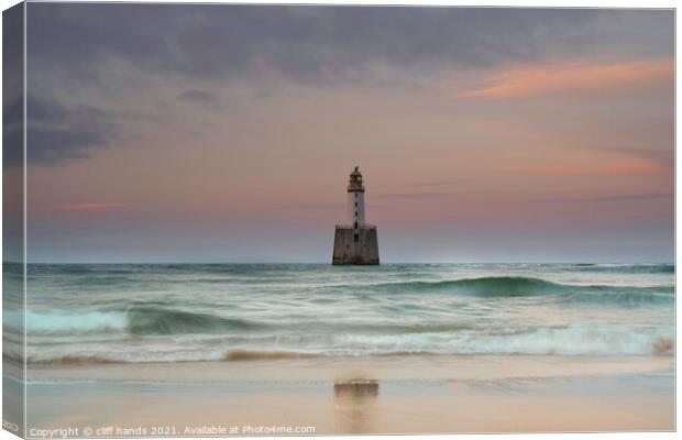 Sunset view Rattray head lighthouse Canvas Print by Scotland's Scenery