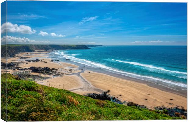 Marloes Sands in Pembrokeshire Canvas Print by Tracey Turner