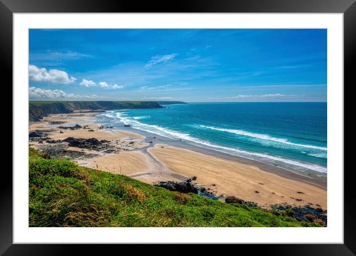 Marloes Sands in Pembrokeshire Framed Mounted Print by Tracey Turner