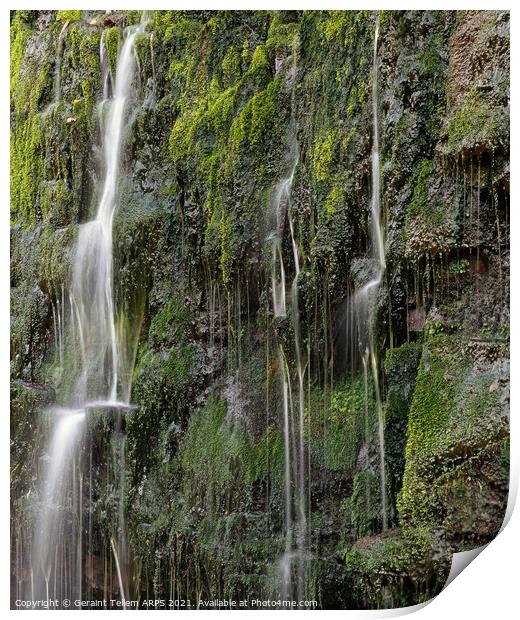 Sgwd Isaf Clun Gwyn waterfall, Ystradfellte, Brecon Beacons Wales Print by Geraint Tellem ARPS