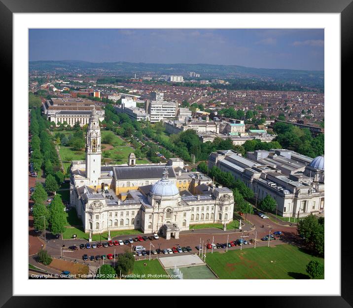 Civic Centre, Cardiff, Wales, UK Framed Mounted Print by Geraint Tellem ARPS