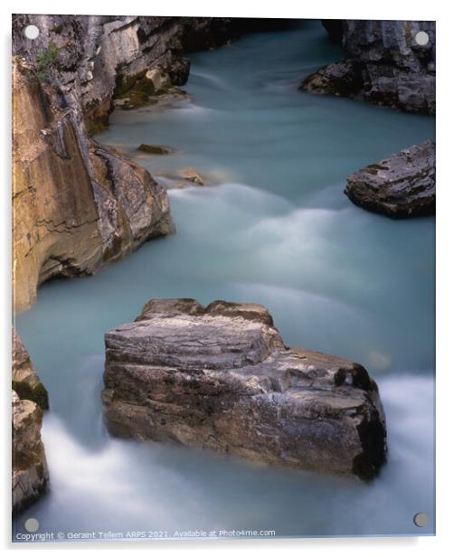 Marble Canyon, Kootenay National Park, British Columbia, Canada Acrylic by Geraint Tellem ARPS