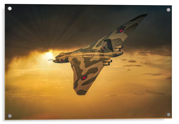 Vulcan Into The West Acrylic by Gareth Burge Photography