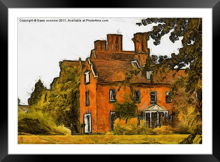 Sidcup Place (now Brewers Fayre) Framed Mounted Print by Dawn O'Connor