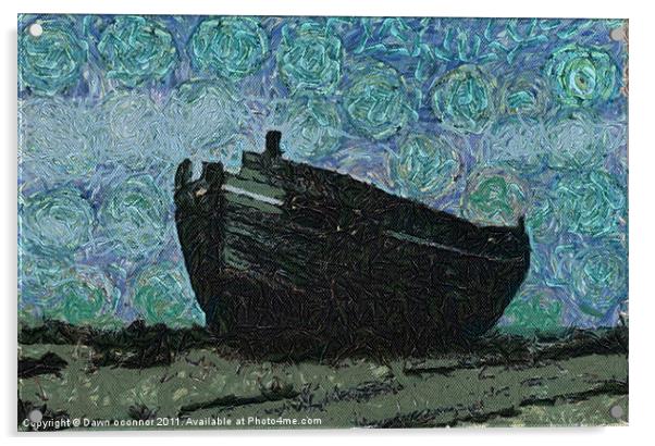 Old Fishing Boat Acrylic by Dawn O'Connor