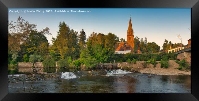 The River Etrick at Blairgowrie Framed Print by Navin Mistry