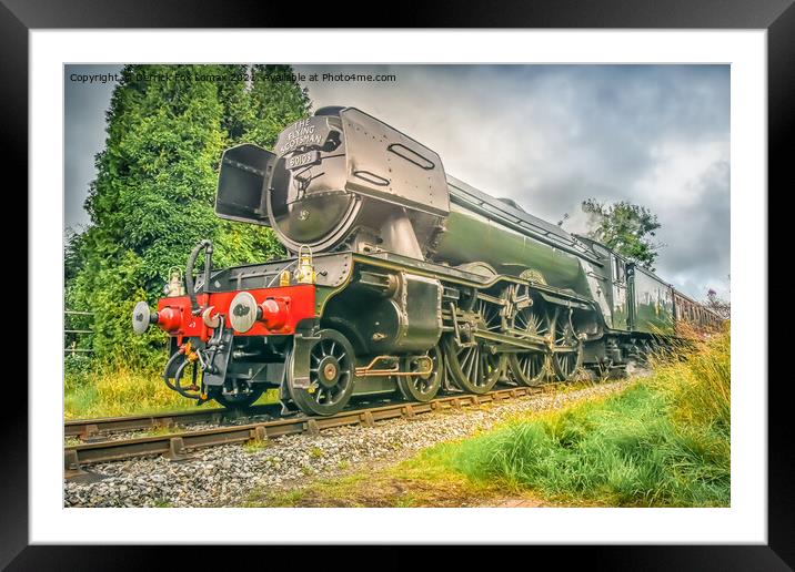  The Flying scotsman in bury lancs Framed Mounted Print by Derrick Fox Lomax