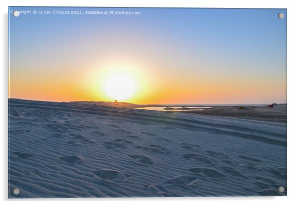 Sunrise in the desert Acrylic by Lucas D'Souza