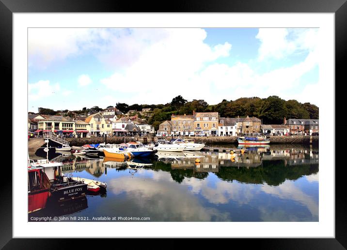 Padstow, Cornwall. Framed Mounted Print by john hill