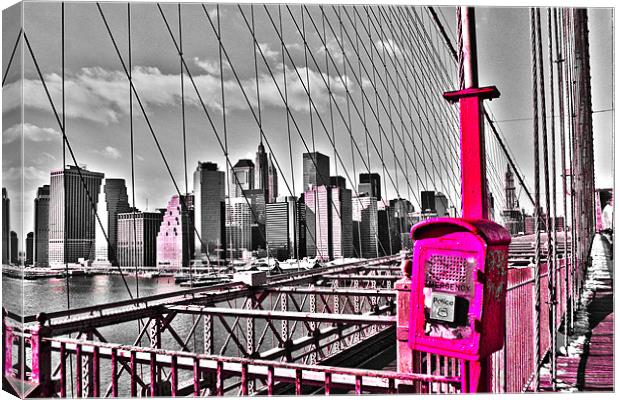 NYC Pink Canvas Print by Neil Gavin