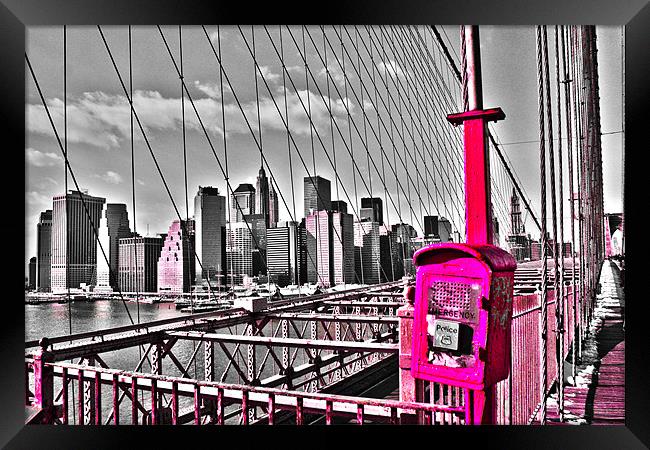 NYC Pink Framed Print by Neil Gavin