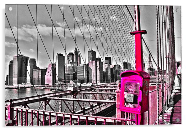 NYC Pink Acrylic by Neil Gavin