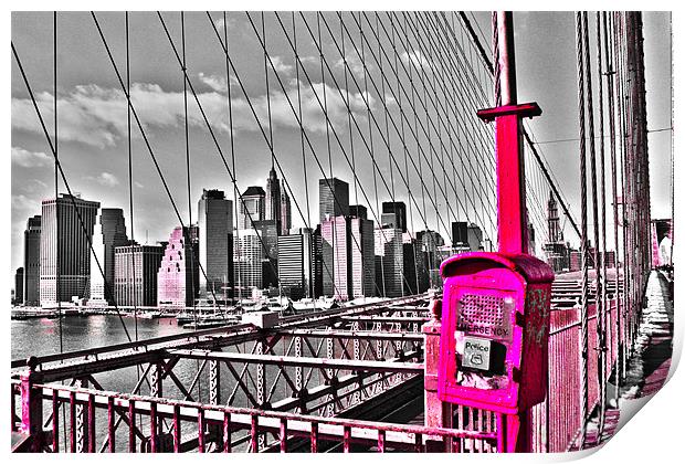 NYC Pink Print by Neil Gavin