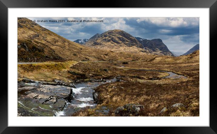 Glencoe panorama Framed Mounted Print by Graham Moore