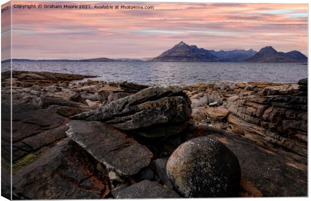 Elgol Isle of Skye sunset Canvas Print by Graham Moore